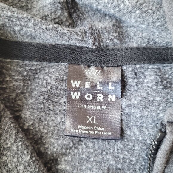 Pride Love Wins Full-Zip Gray Hoodie Rainbow Unicorn LGBTQ XL Extra Large - Picture 9 of 10